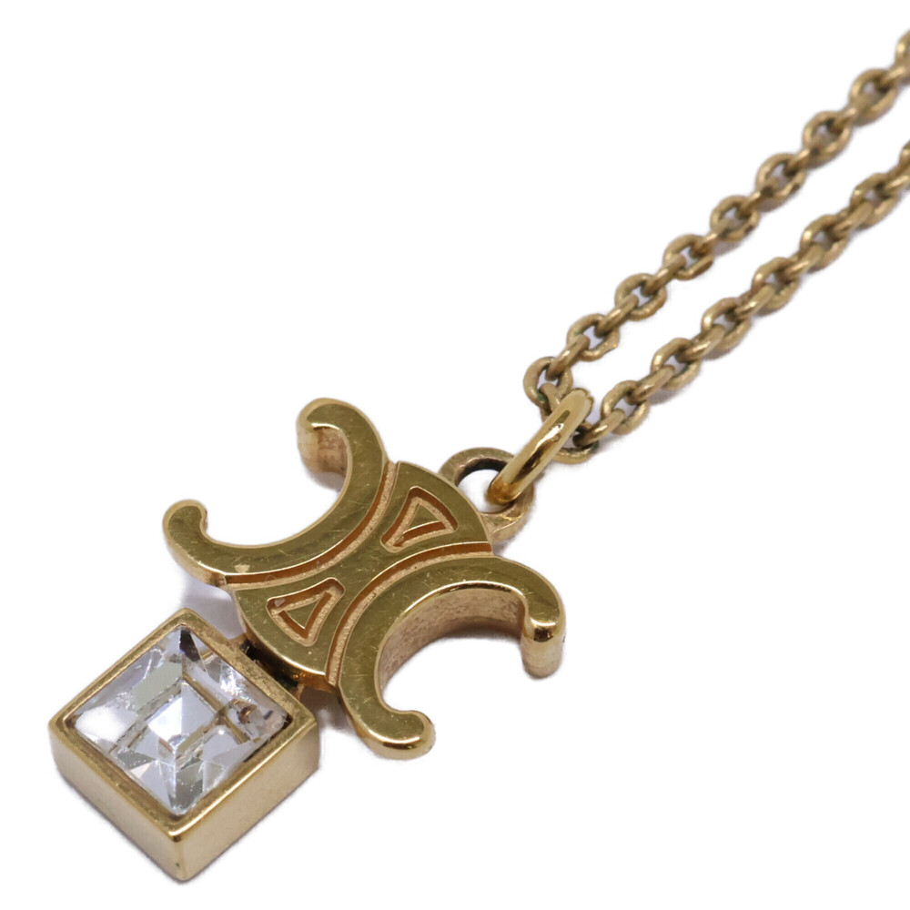 CELINE Triomphe Twinkle Necklace, Gold Finish, Women's